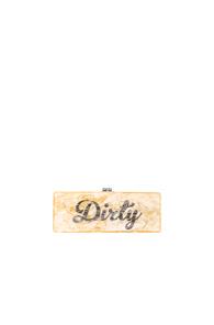 Edie Parker Flavia Dirty Clutch In Yellow