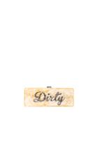 Edie Parker Flavia Dirty Clutch In Yellow