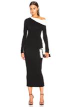 Haider Ackermann Drape Knit Dress In Black,white