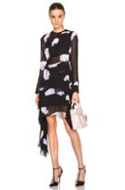 Josh Goot Georgette Layered Dress In Black,floral