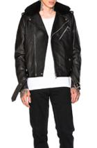 Acne Studios Araki Leather Jacket In Black