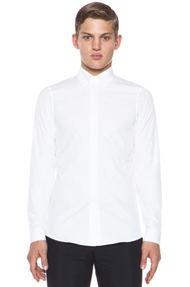 Jil Sander Amica Long Sleeve Button Down In White