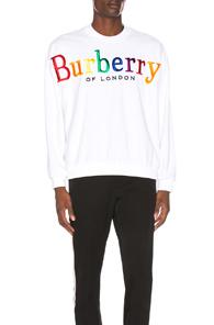 Burberry Rainbow Burberrys Sweatshirt In White