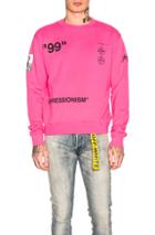 Off-white Boat Self Crewneck Sweatshirt In Pink