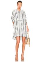Nili Lotan Mini Galabia Dress In Stripes
