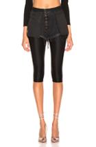 Unravel Stone Wash Chop Legging In Black