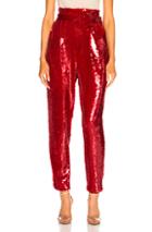 Sally Lapointe Stretch Sequins Tapered Pant In Red