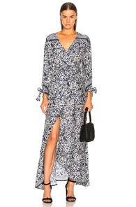 Natalie Martin Danika Wrap Dress In Blue,floral