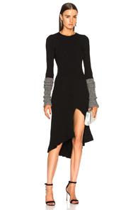 Esteban Cortazar Cuff Knit Dress In Black