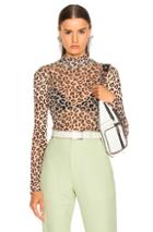 Sandy Liang Promise Top In Animal Print,neutrals