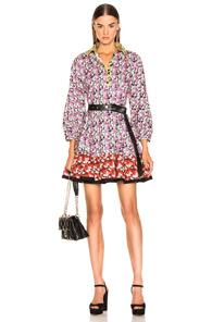 Valentino Popeline Spring Garden Dress In Floral,purple