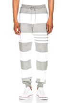 Thom Browne Classic Sweatpants In Gray,stripes,white