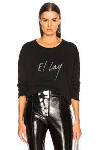 Raquel Allegra Roomy Sweatshirt In Black