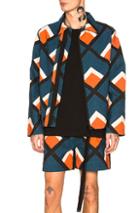 Craig Green Holiday Jacket In Blue,geometric Print,orange