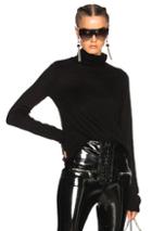 Unravel Boiled Cashmere Shrunken Turtleneck Sweater In Black