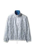 Adidas By Alexander Wang Reversible Windbreaker Jacket In Blue,white