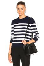 Rag & Bone Lillian Cashmere Crew In Blue,stripes