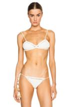 She Made Me Fixed Triangle Bikini Top In White