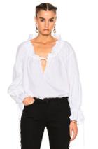 Marques ' Almeida Pirate Style Gathered Top In White