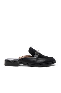 Newbark Leather & Calf Hair Melanie Mules In Black