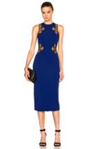 David Koma Lace Back Dress In Blue