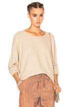 Raquel Allegra Big Sleeve Crop Sweater In Neutrals