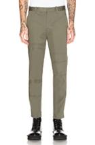 Neil Barrett Slim Leg Cropped Pant In Green