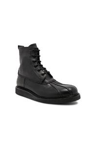 Common Projects Leather Duck Boots In Black