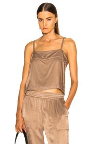 Raquel Allegra Pebble Satin Cami In Brown
