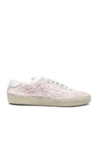 Saint Laurent Court Classic Star Leather Sneakers In Pink