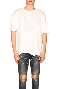 Alchemist Paradise Lost Distressed Short Sleeve Tee In White