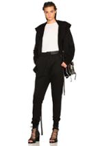 Ann Demeulemeester Fleece Hoodie In Black