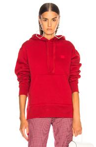 Acne Studios Ferris Face Hoodie In Red
