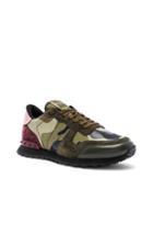 Valentino Camouflage Sneaker In Camo,green,red
