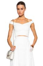 Nicholas Ponti Cross Front Off The Shoulder Top In White