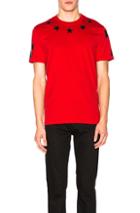 Givenchy Star Collar Tee In Red