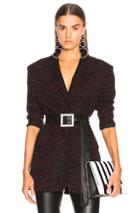 Magda Butrym Dijon Blazer In Black,geometric Print,red