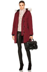 Canada Goose Kensington Parka With Coyote Fur In Red