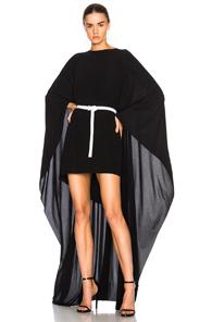 Norma Kamali Poncho Dress In Black