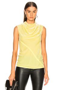 Rick Owens Velvet Bonnie Top In Yellow