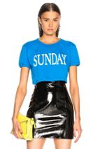 Alberta Ferretti Sunday Cropped Tee In Blue