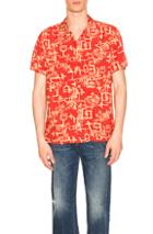 Levi's Vintage Clothing 1940's Hawaiian Shirt In Red,abstract