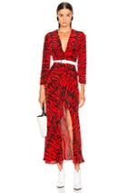 Rixo Rose Dress In Animal,red