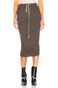 Drkshdw By Rick Owens Soft Short Pillar Skirt In Gray