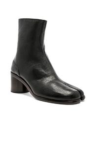 Maison Margiela Light Brushed Tabi Boot In Black