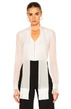 Jonathan Simkhai Silk Fringe Scarf Top In White