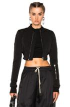 Drkshdw By Rick Owens Glitter Flight Bomber Jacket In Black