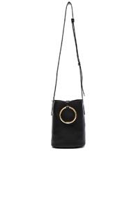 Stella Mccartney Small Bucket Bag In Black,animal Print