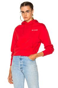 Re/done Originals Hard Crop Hoodie In Red