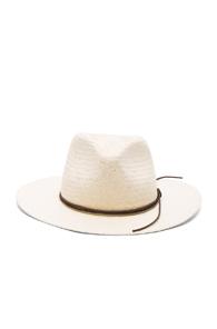 Rag & Bone Packable Straw Fedora In Neutrals